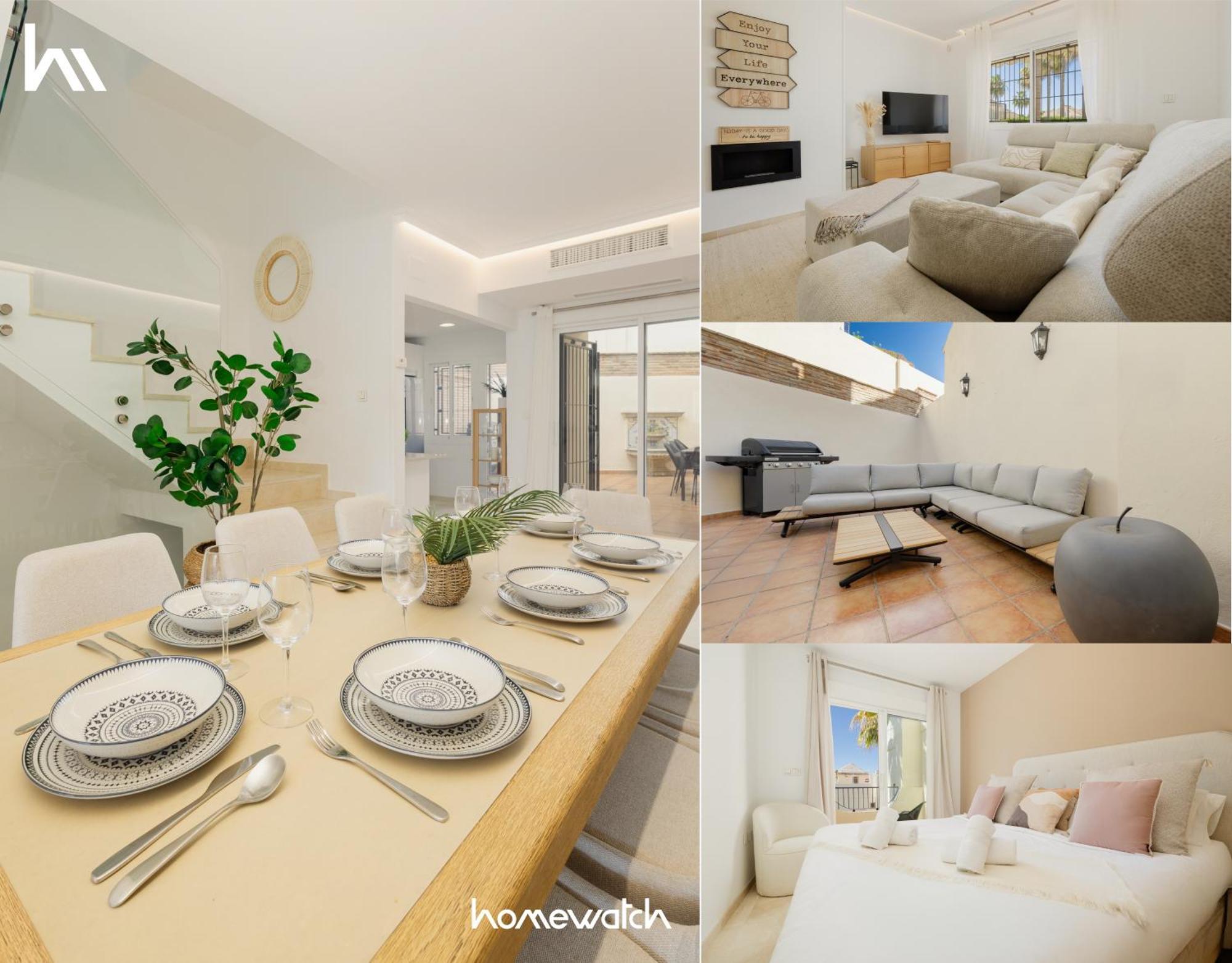 Ferienhaus 3-story Townhouse For 7, Newly Renovated, Terrace, Bbq, And Access In Arenal, *