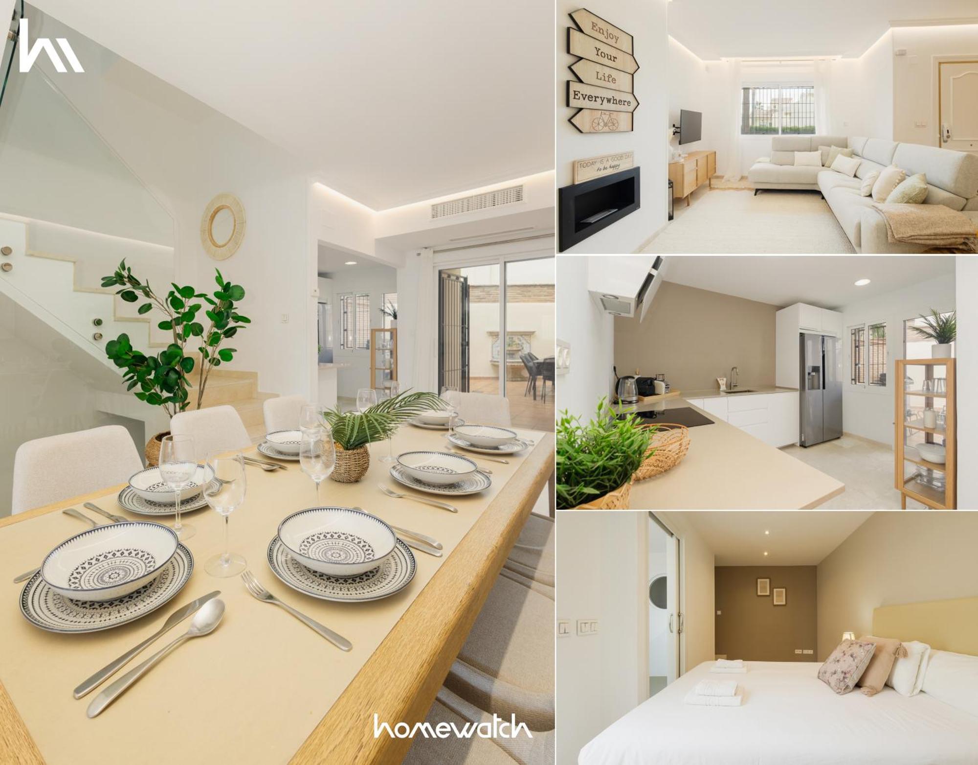 3-story Townhouse For 7, Newly Renovated, Terrace, Bbq, And Access In Arenal, Holiday home Marbella
